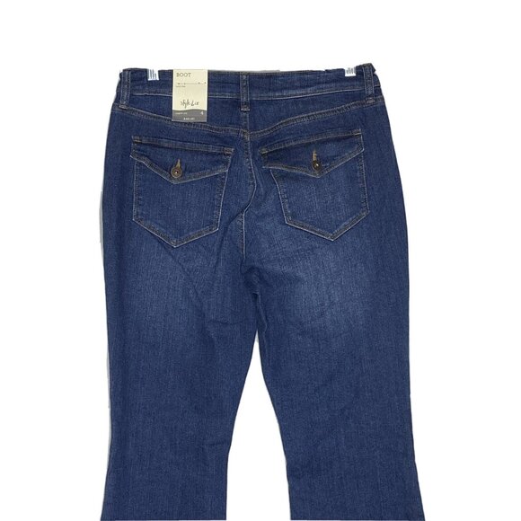 Style & Co Mid Rise Boot Jeans 4 Bootcut Curvy Boot Leg Distressed - Picture 5 of 6
